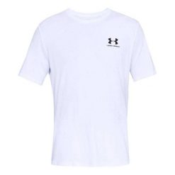 Męska Koszulka Sportowa. Białe koszulki sportowe męskie Under Armour, m, bez wzorów, bez ramiączek, trekkingowe. Za 143.99 zł.