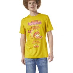 Reebok International Tacos Koszulka Żółty. Żółte t-shirty męskie Reebok, m, bez wzorów, z bawełny, bez kołnierzyka, bez ramiączek. Za 119.95 zł.