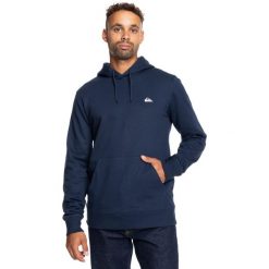Bluza z kapturem dla Mężczyzn BASIC Niebieski. Brązowe bluzy męskie Quiksilver, m, bez wzorów, z bawełny, casualowe, bez ramiączek, z kapturem. Za 186.35 zł.