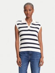 Tommy Hilfiger Sweter WW0WW45655 Granatowy Regular Fit. Niebieskie swetry nierozpinane damskie Tommy Hilfiger, xl, bez wzorów, z bawełny, bez kołnierzyka, bez ramiączek. Za 359.99 zł.