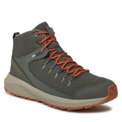 Trekkingi Columbia. Zielone botki męskie Columbia, bez wzorów, sportowe, bez obcasa, bez zapięcia. Za 339.99 zł.