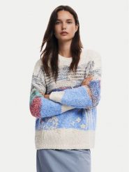 Desigual Sweter Sudbury 24WWJF59 Kolorowy Loose Fit. Swetry nierozpinane damskie Desigual, l, bez wzorów, z bawełny, bez kołnierzyka, bez ramiączek. Za 319.99 zł.
