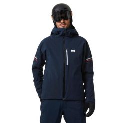 Kurtka narciarska Helly Hansen swift team. Niebieskie kurtki sportowe męskie Helly Hansen, na zimę, m, bez wzorów, bez kaptura, narciarskie. W wyprzedaży za 1,253.50 zł.