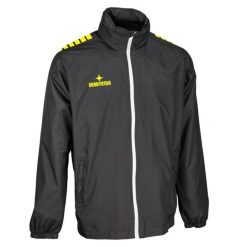 Kurtka męska Derbystar Allwetterjacke Madrid v25. Czarne kurtki męskie DERBYSTAR, m, bez wzorów, z materiału, z kapturem. Za 210.65 zł.