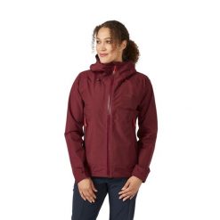 Kurtka przeciwdeszczowa damska Rab Namche GTX Jacket z kapturem. Czarne kurtki sportowe damskie RAB, bez wzorów, bez ramiączek, z kapturem, trekkingowe. Za 754.99 zł.