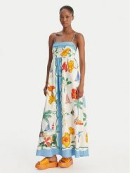 Seafolly Sukienka letnia Viva Vacation 55673-DR Błękitny Regular Fit. Niebieskie sukienki damskie Seafolly, na lato, xs, bez wzorów, z wiskozy, bez kołnierzyka, bez ramiączek. Za 769.99 zł.