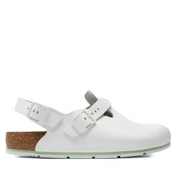 Sandały Birkenstock. Białe sandały męskie Birkenstock, bez wzorów, bez zapięcia. Za 479.99 zł.