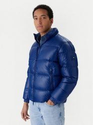 Tommy Hilfiger Kurtka puchowa MW0MW40617 Niebieski Regular Fit. Niebieskie kurtki męskie Tommy Hilfiger, m, bez wzorów, z puchu, bez kaptura. Za 1,499.00 zł.