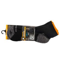 Skarpetki sportowe męskie 3pk Mens Work Qtr Socks. Czarne skarpety męskie Skechers, bez wzorów, z lycry. Za 69.99 zł.