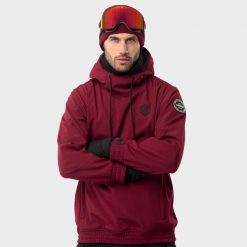 Kurtka snowboardowa męska W1 Groenland. Brązowe kurtki męskie SIROKO, l, bez wzorów, z softshellu, bez kaptura, narciarskie. W wyprzedaży za 220.95 zł.