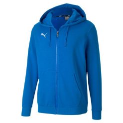Bluza męska Puma teamGOAL 23 Casuals Hooded Jacket niebieska. Niebieskie bluzy męskie Puma, l, bez wzorów, z kapturem, do piłki nożnej. Za 275.48 zł.