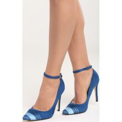 Niebieskie Szpilki Steal It. Niebieskie szpilki damskie Born2be, bez wzorów, z satyny, ze szpiczastym noskiem, bez obcasa, na szpilce, bez zapięcia. Za 49.99 zł.