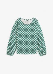 Bluzka z długim rękawem. Białe bluzki damskie bonprix, bez wzorów, eleganckie, bez kołnierzyka, bez ramiączek. Za 84.99 zł.