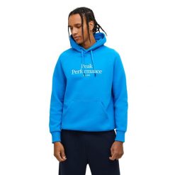 Bluza Peak Performance męska Original Hood niebieska - XL. Niebieskie bluzy męskie Peak Performance, m, bez wzorów, bez kaptura. W wyprzedaży za 499.00 zł.
