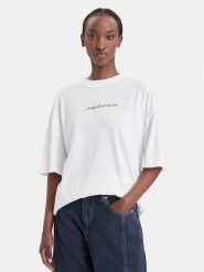 HUGO T-Shirt 50574524 Biały Relaxed Fit. Białe t-shirty damskie Hugo, l, bez wzorów, z bawełny, bez kołnierzyka, bez ramiączek. Za 229.99 zł.