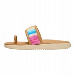 HeyDude Damskie Klapki Maui Breeze Toe Loop. Brązowe klapki damskie Hey dude, bez wzorów, z materiału, bez obcasa, bez zapięcia. Za 199.00 zł.