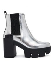 United Nude Botki Grip Chelsea Mid V 1103314116 Srebrny. Szare botki damskie United Nude, bez wzorów, ze skóry, bez obcasa, na słupku, bez zapięcia. Za 1,649.00 zł.