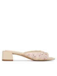 Aldo Klapki Riyana 14242796 Écru. Klapki damskie Aldo, bez wzorów, z materiału, bez obcasa, bez zapięcia. Za 379.99 zł.