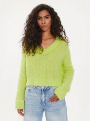 American Vintage Sweter Bymi BYM18AE24 Zielony Regular Fit. Zielone swetry nierozpinane damskie American Vintage, m, bez wzorów, z wełny, vintage, bez kołnierzyka, bez ramiączek. Za 339.99 zł.