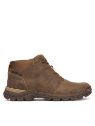 CAT Footwear Trzewiki Threshold Chukka P725956 Beżowy ciemny. Brązowe botki męskie CAT Footwear, bez wzorów, z nubiku, bez obcasa, bez zapięcia. Za 519.99 zł.