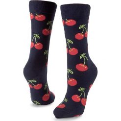 Skarpety Wysokie Unisex HAPPY SOCKS - CHE01-6000 Granatowy Kolorowy. Niebieskie skarpetki damskie Happy Socks, bez wzorów, z bawełny. Za 34.90 zł.