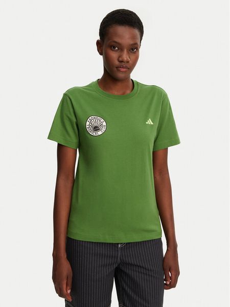 Adidas T-Shirt FARM Graphic JD6292 Zielony Regular Fit. Zielone t-shirty damskie Adidas, s, bez wzorów, z bawełny, bez kołnierzyka, bez ramiączek. Za 119.99 zł.