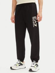 EA7 Emporio Armani Spodnie dresowe 7M000233 AF13512 MC156 Czarny Regular Fit. Czarne spodnie sportowe męskie EA7 Emporio Armani, m, bez wzorów, z bawełny. Za 379.99 zł.
