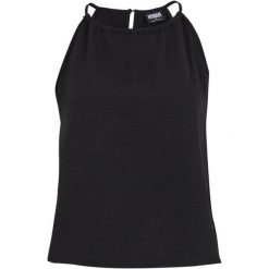 Damski tank top Urban Classics Structured. Czarne topy damskie Urban Classics, bez wzorów, bez kołnierzyka, bez ramiączek. Za 183.50 zł.