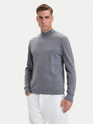 Calvin Klein Golf LV04LE309G Szary ciemny Regular Fit. Szare swetry męskie Calvin Klein, m, bez wzorów, z wełny, bez kołnierzyka, bez ramiączek. Za 529.99 zł.