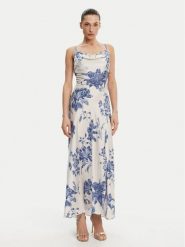 Guess Sukienka wieczorowa W5GT10 WF1T2 Écru Slim Fit. Sukienki damskie Guess, m, z aplikacjami, z syntetyku, wizytowe, bez kołnierzyka, bez ramiączek. Za 349.99 zł.