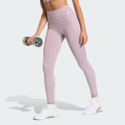 Legginsy treningowe Optime Workout Full Length. Czerwone legginsy damskie Adidas, bez wzorów, ze skóry. Za 259.00 zł.