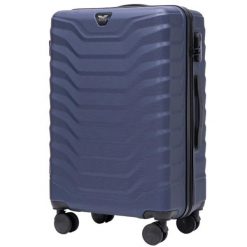 Walizka średnia Wings PEAFOWL 2.0 24" BLUE. Niebieskie walizki damskie Wings, bez wzorów, z materiału, średnie. Za 209.90 zł.