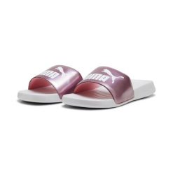 Klapki damskie Puma Popcat 20 Girlpower. Białe klapki damskie Puma, bez wzorów, z materiału, bez obcasa, bez zapięcia. Za 119.00 zł.