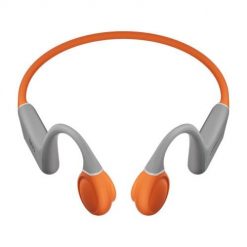Słuchawki bezprzewodowe typu open ear QCY T25 (szaro-pomarańczowe). Brązowe słuchawki bezprzewodowe QCY. Za 155.00 zł.