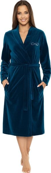 Vivisence Vivisence 5022 ciemny turkus M Nocna szlafrok. Szlafroki damskie Vivisence, m, bez wzorów, bez ramiączek, bez kaptura. Za 199.99 zł.