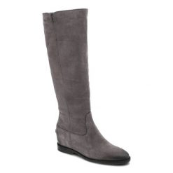 Szare Kozaki Damskie Carinii Wygodne Obuwie. Szare kozaki damskie Carinii, na jesień, z aplikacjami, z nubiku, bez obcasa, na koturnie, bez zapięcia. Za 369.00 zł.