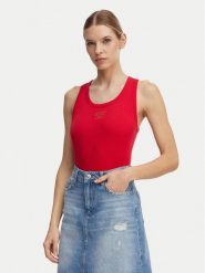 JOOP! Jeans Top Tana 30046103 Czerwony Slim Fit. Czerwone topy damskie JOOP! Jeans, s, bez wzorów, z bawełny, bez kołnierzyka, bez ramiączek. Za 219.99 zł.