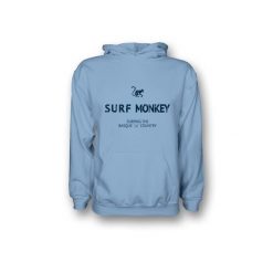 Bluza z kapturem z bawełny organicznej / Dorosły (Błękitny). Niebieskie bluzy damskie SURF MONKEY, m, bez wzorów, z bawełny, casualowe, bez ramiączek, z kapturem. Za 349.95 zł.