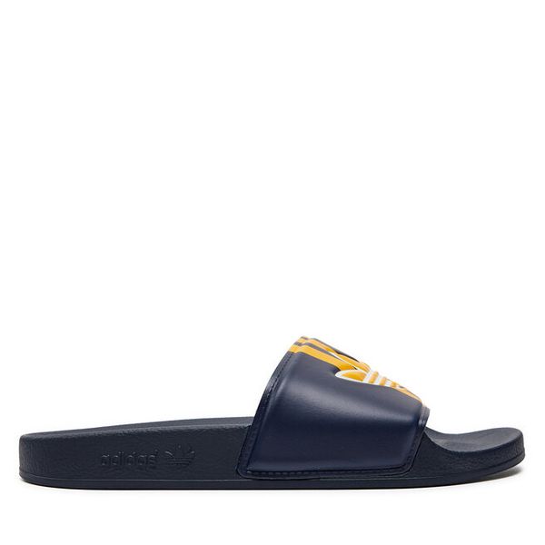 Klapki adidas. Niebieskie buty sportowe męskie Adidas, bez wzorów, bez zapięcia. Za 199.99 zł.