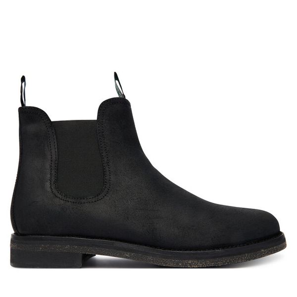 Sztyblety Polo Ralph Lauren. Czarne botki męskie Polo Ralph Lauren, bez wzorów, bez obcasa, bez zapięcia. Za 709.99 zł.