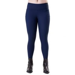 Damskie legginsy jeździeckie o średniej przyczepności Horseware Optifit. Niebieskie legginsy damskie HORSEWARE IRELAND, bez wzorów, z tkaniny. Za 358.50 zł.