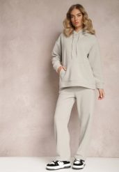 Beżowy 2-częściowy Komplet Ocieplany z Bluzą i Spodniami Enchante. Brązowe bluzy damskie Renee, l, bez wzorów, z dresówki, bez ramiączek, z kapturem. Za 84.99 zł.