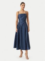 Rinascimento Sukienka koktajlowa CFC0129296003 Niebieski Regular Fit. Niebieskie sukienki damskie Rinascimento, m, bez wzorów, z syntetyku, wizytowe, bez kołnierzyka, bez ramiączek. Za 819.99 zł.