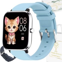 Zegarek Komunijny SMARTWATCH Rubicon RNCE79 rozmowy / niebieski + granat. Niebieskie zegarki smartwatch Rubicon, bez wzorów. Za 199.00 zł.
