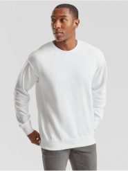 Lekka bluza dresowa Fruit Of The Loom Adulto Blanco. Białe bluzy damskie fruit of the loom, m, bez wzorów, z bawełny, bez ramiączek, bez kaptura. Za 149.99 zł.