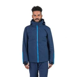 Kurtka narciarska Rossignol Strawpile. Niebieskie kurtki sportowe męskie Rossignol, bez wzorów, bez kaptura, narciarskie. Za 1,267.00 zł.
