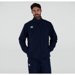 Kurtka z dresu Canterbury Club Track. Niebieskie kurtki męskie CANTERBURY, m, bez wzorów, z dresówki, bez kaptura. Za 355.00 zł.