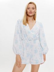 Glamorous Kombinezon TM0699 Biały Regular Fit. Białe sukienki damskie Glamorous, bez wzorów, z syntetyku, bez kołnierzyka, bez ramiączek. Za 129.99 zł.