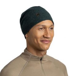 Czapka BUFF MERINO FLEECE BEANIE FOREST. Zielone czapki damskie Buff, bez wzorów, z elastanu. Za 199.45 zł.