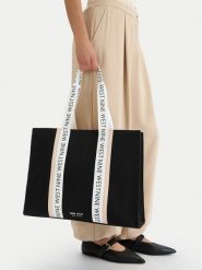 Nine West Torebka CEO-Ravina-LA374-4511 Czarny. Czarne shopperki damskie Nine West, bez wzorów, z materiału, bez dodatków. Za 279.99 zł.